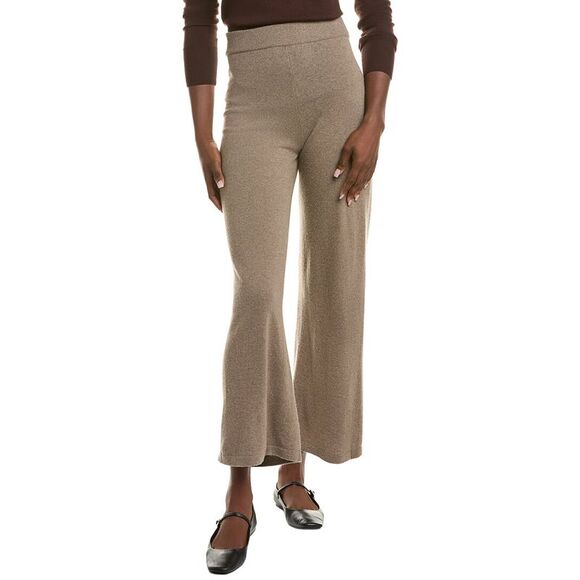 Weekend Max Mara Womens  Tennis Knit Wool-Blend Trouser, Brown - Picture 1 of 3